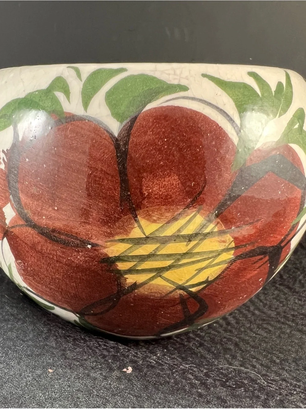 Set Of 3 Handpainted Vintage Pottery Succulent Cactus Flower Pots